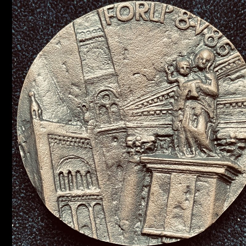 Medaglia Visita apostolica di Giovanni Paolo II a Forlì (8 maggio 1986), retro