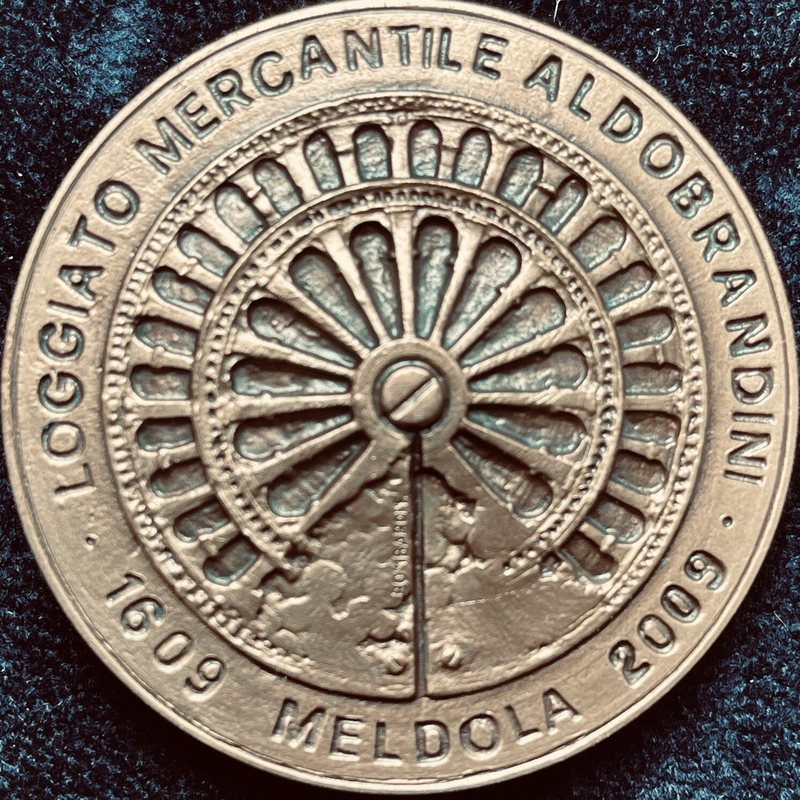 Medaglia 4° Centenario della edificazione del Loggiato mercantile Aldobrandini (1609–2009), retro