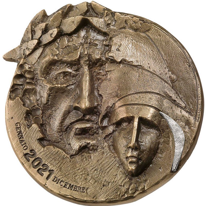Medaglia Dante Alighieri – «Armoniche densità», Medaglia Evento 2021, fronte