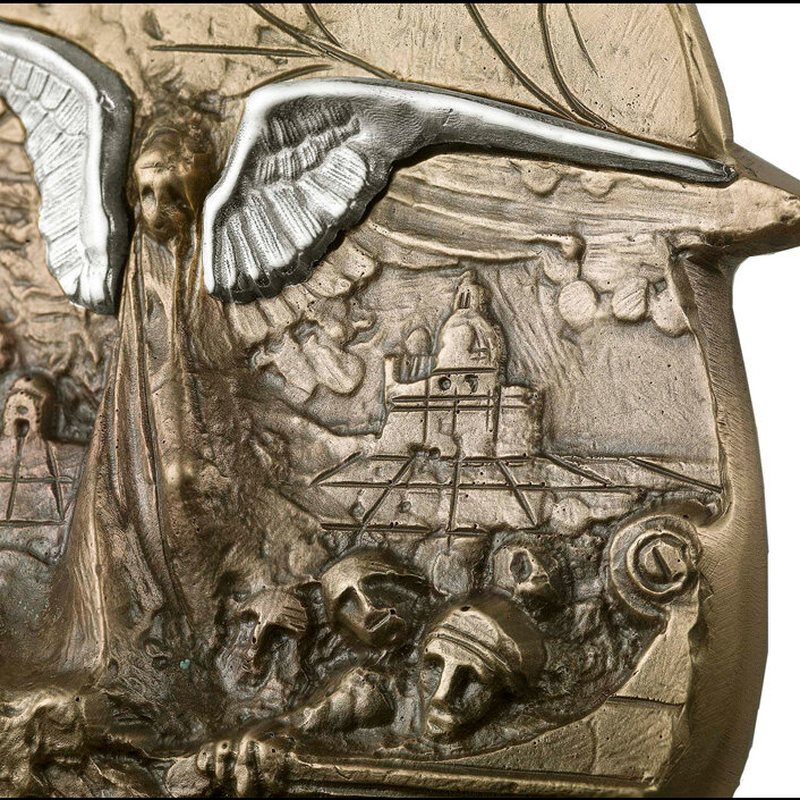 Medaglia Dante Alighieri – «Armoniche densità», Medaglia Evento 2021, retro