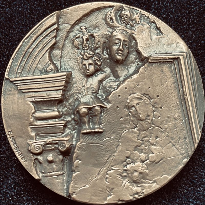 Medaglia B.V. della Madonna del Popolo di Meldola – «Trasmutazione velata», retro