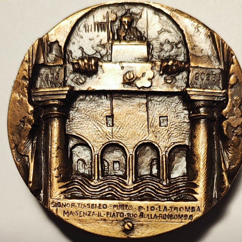Medaglia «Scibile concreto» – 350° anniversario del transito di Bartolomeo Mastri, retro